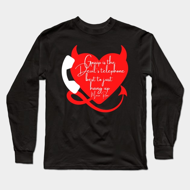 Gossip is the Devil's Telephone Long Sleeve T-Shirt by MidMod